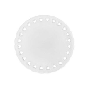 Doily Rice Heart Design Ceramic Ornaments