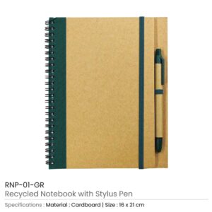 Recycled Notebook with Stylus Pen - Image 6