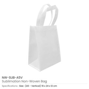 A5 White Non Woven Bags - Image 3