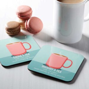 Hardboard Tea Coasters Size: 9 x 9 cm - Image 3