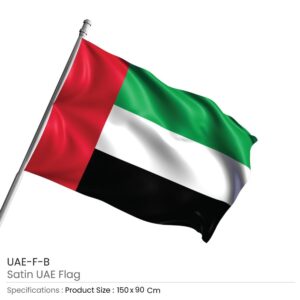 UAE Flags in Satin Material Size 150 x 90 cm - Image 3
