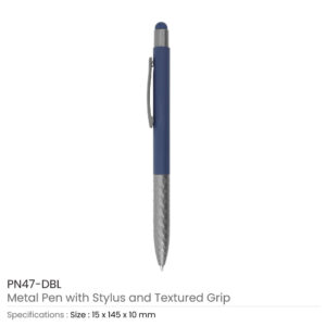 Stylus Metal Pens with Textured Grip - Image 4