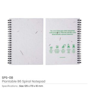Plantable Notepads B6 with Seed Covers & Spiral Binding - Image 3