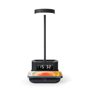 Desk Lamp with 15W Wireless Charger, Clock and Pen Holder - Image 8
