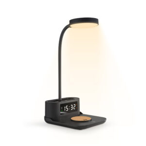 Desk Lamp with 15W Wireless Charger, Clock and Pen Holder - Image 7