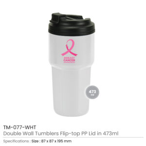 Tumblers with Breast Cancer Awareness Logo - Image 3
