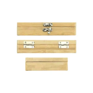 Tool Kit in Bamboo Box with Silver Lock - Image 5