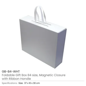 Foldable Gift Box with Magnetic Closure & Ribbon Handle - Image 7