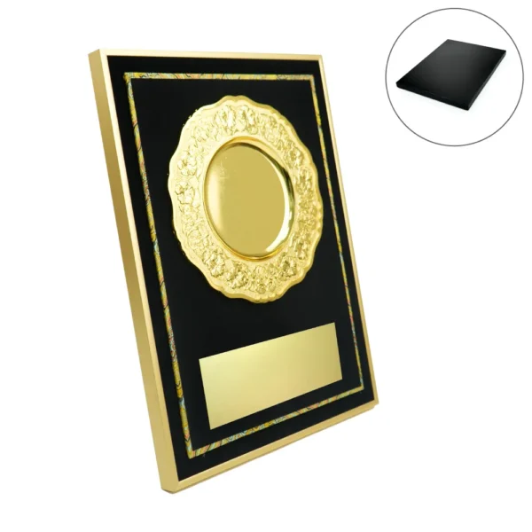 Award-Plaque-with-Gold-Plate-WPL-A3G-BLK-Main
