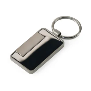 Metal Keychain Rectangle Gun Metal Matte Finish Plate - Image 6