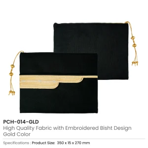 Laptop Sleeve Zipper Pouch with Tassel and Arabic Bisht Design Embroidery - Image 8