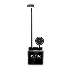 Multi-functional Desk Lamp with Wireless Charger and Clock - Image 8